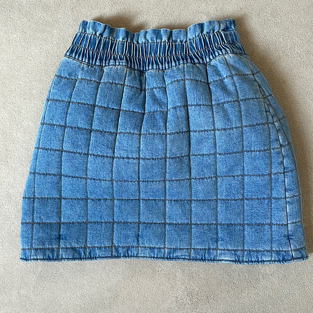 Sea New York Quilted Denim Skirt